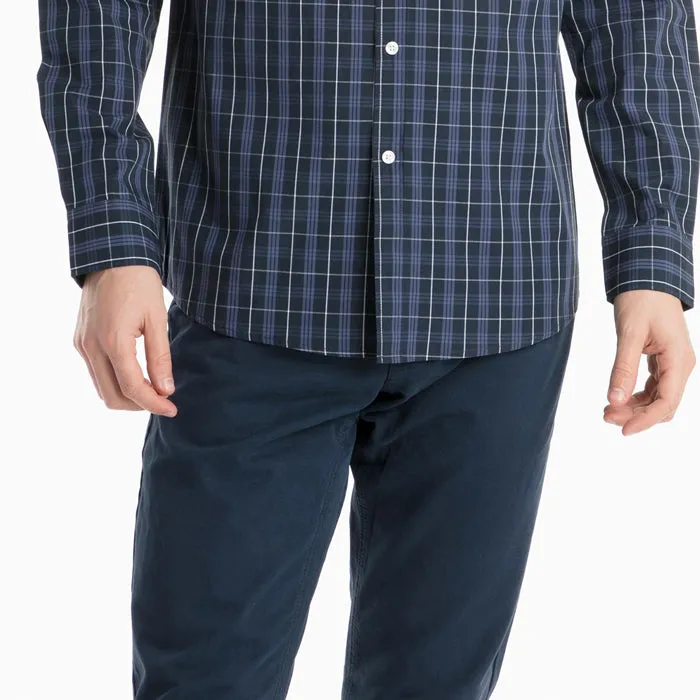 Mo Casual Navy Blue Slim Fit Cotton Pant