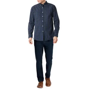 Mo Casual Navy Blue Slim Fit Cotton Pant