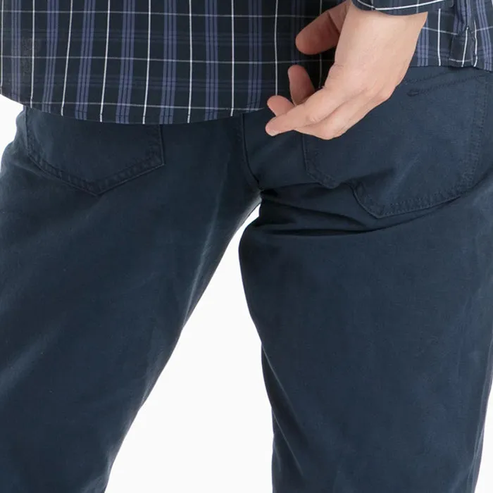 Mo Casual Navy Blue Slim Fit Cotton Pant