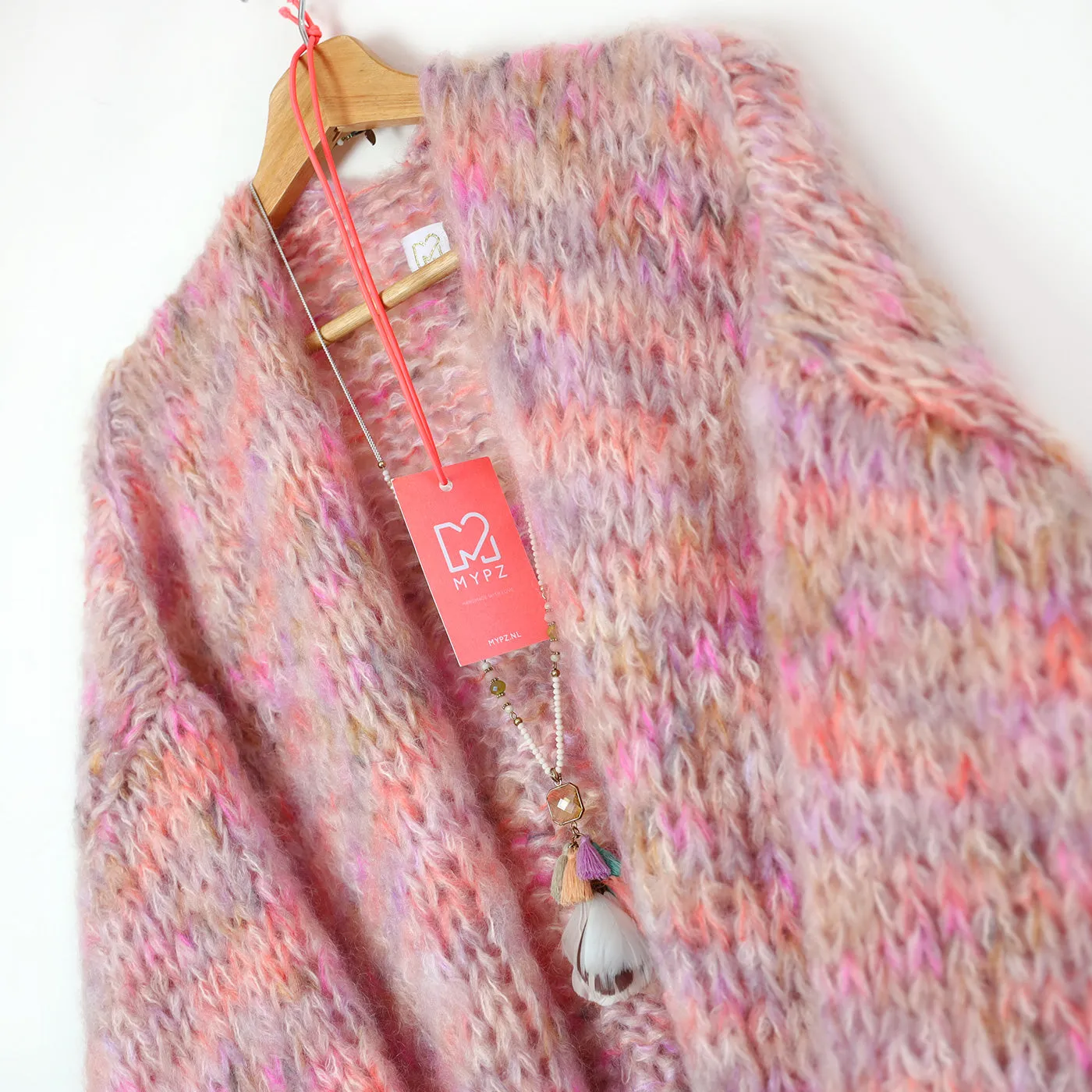 MYPZ Chunky Mohair Cardigan Soft Glow