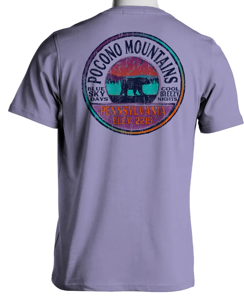Pocono Mountain Blue Sky Short Sleeve Tee