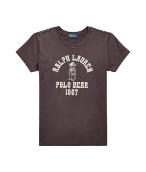 Polo Bear Logo Cotton Jersey Tee - Black