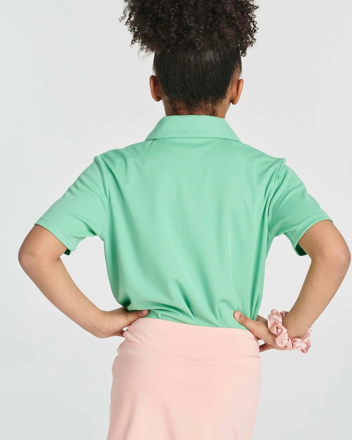 Real Essentials 3 Pack: Girls' Short Sleeve Performance Polo School Uniform(Ages 4-18)