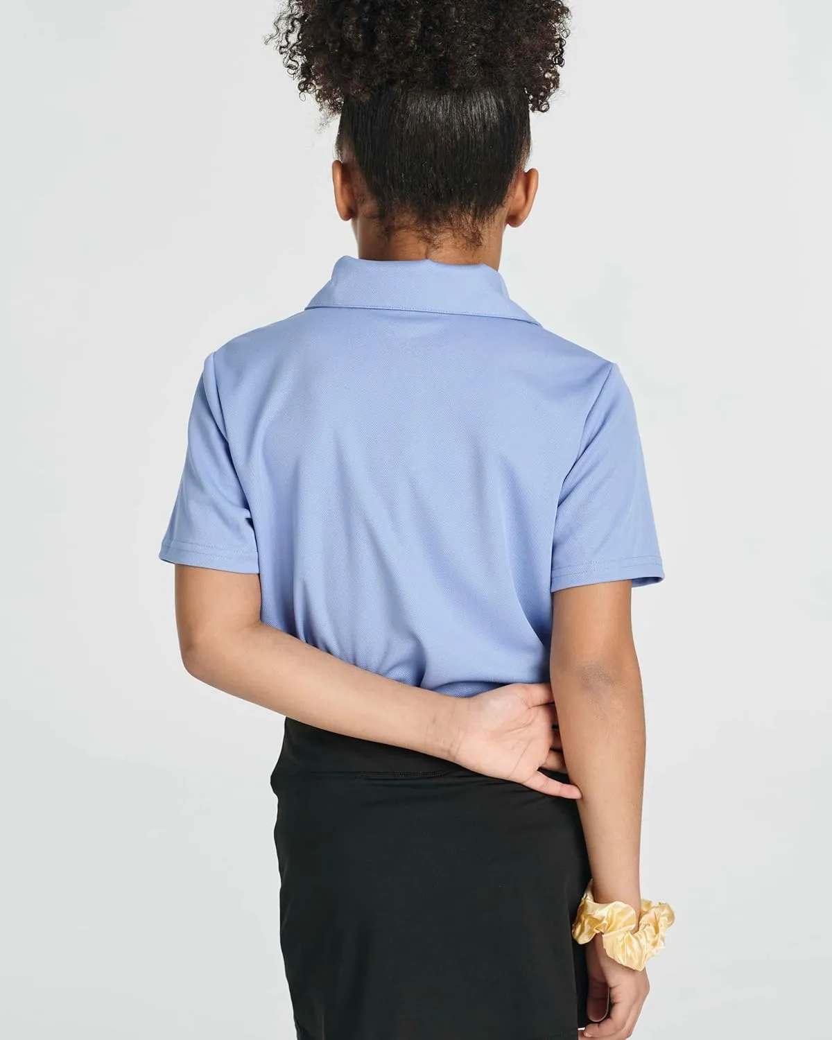Real Essentials 3 Pack: Girls' Short Sleeve Performance Polo School Uniform(Ages 4-18)