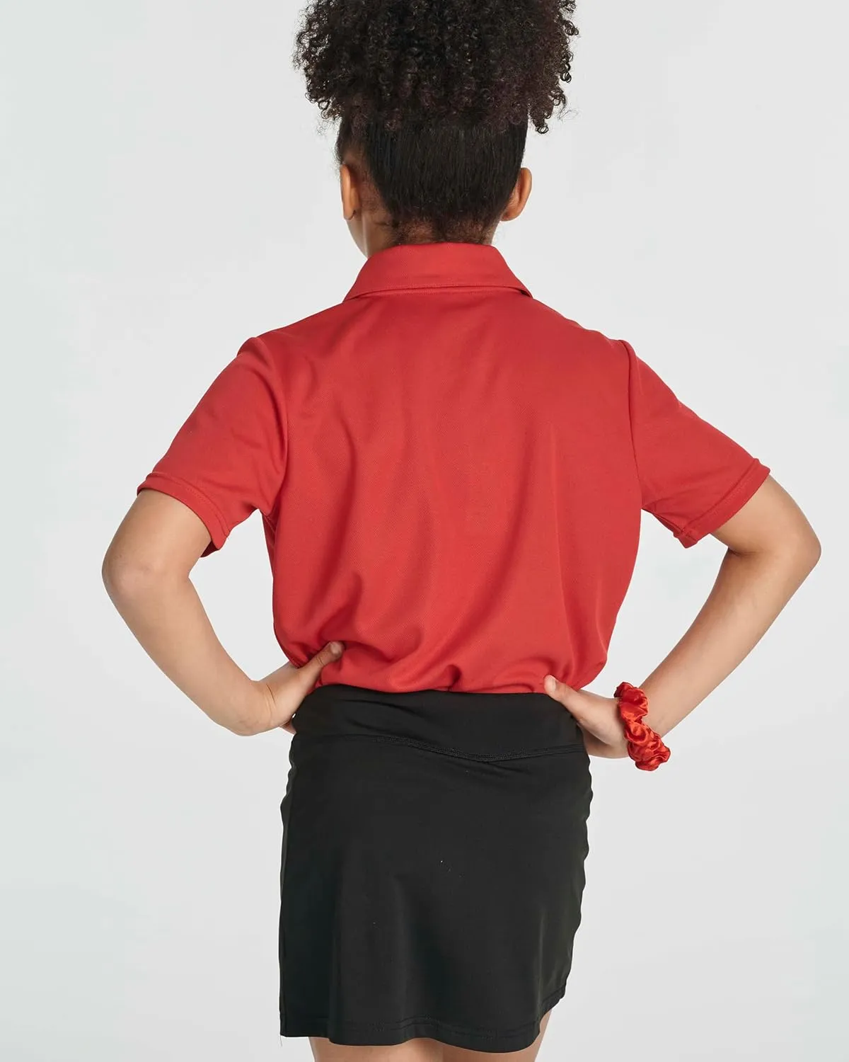 Real Essentials 3 Pack: Girls' Short Sleeve Performance Polo School Uniform(Ages 4-18)