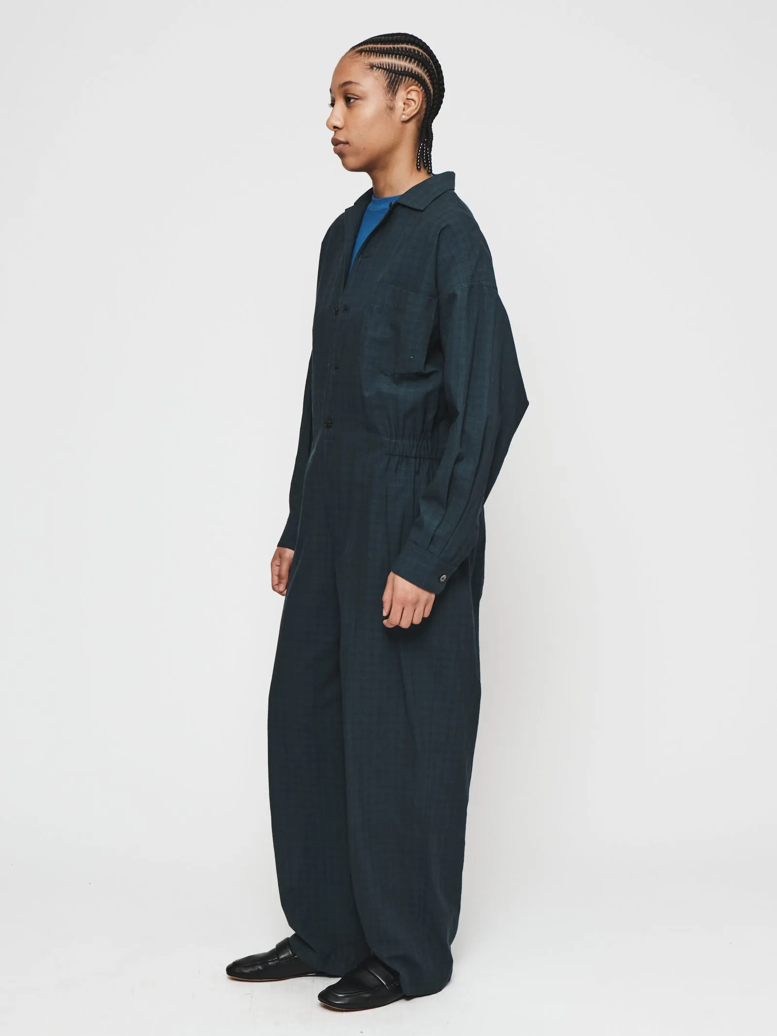 Relaxed Jumpsuit in Overdyed Plaid