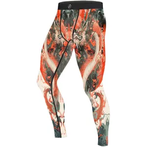 Rising Red Dragon Men's Compression Leggings