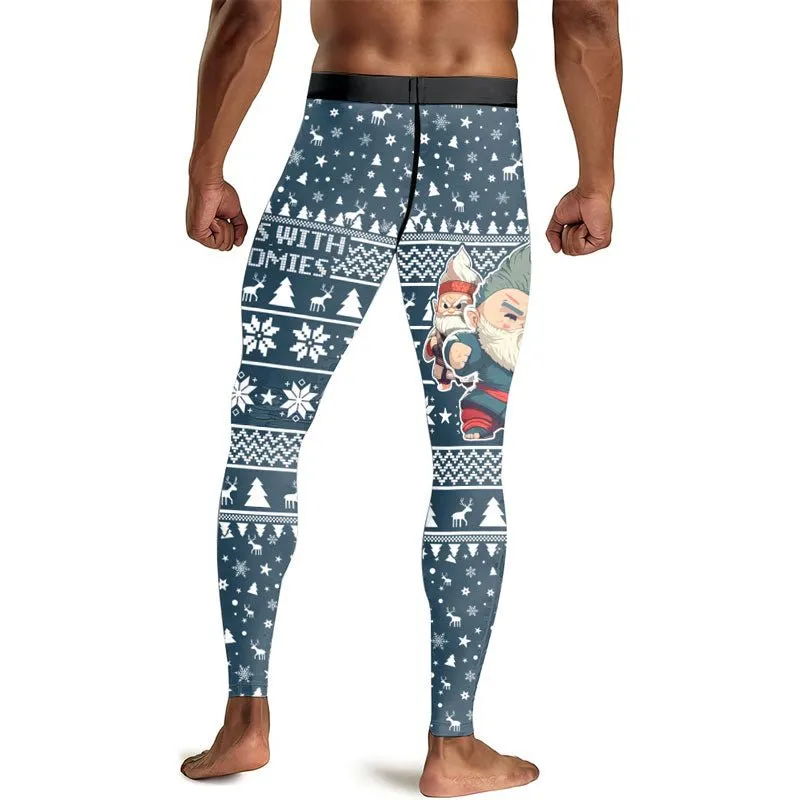 Rolling With Gnomies Men's Compression Leggings