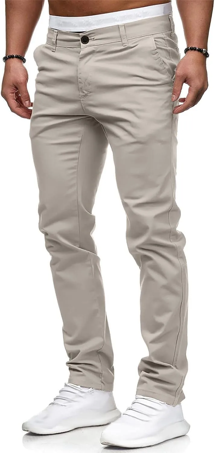 RTRDE Men's Lounge Pants Slim Fit Stretch Flat Front Skinny Dress Pants, M-3XL