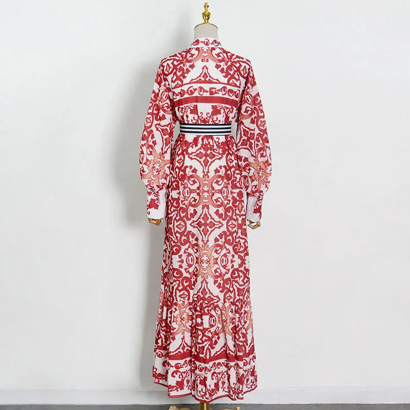 Saisha Bohemian Print Vintage Dress