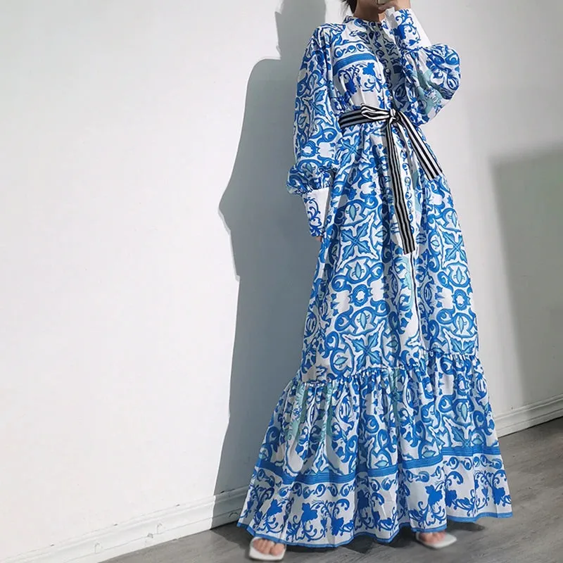 Saisha Bohemian Print Vintage Dress