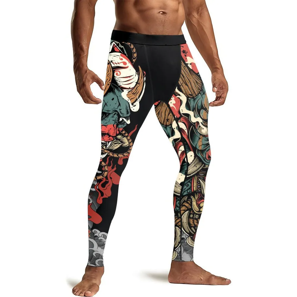 Samurai & Carp Men's Compression Leggings