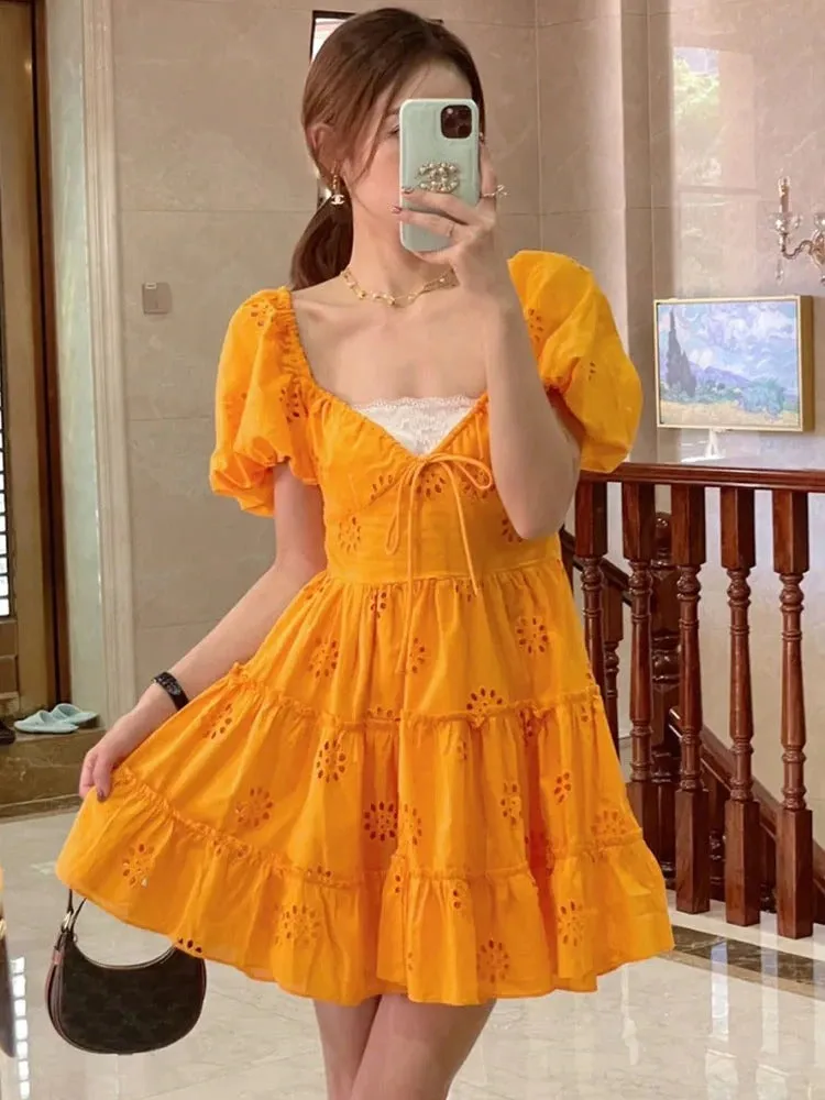 Selena Hollow Out Lace Dress