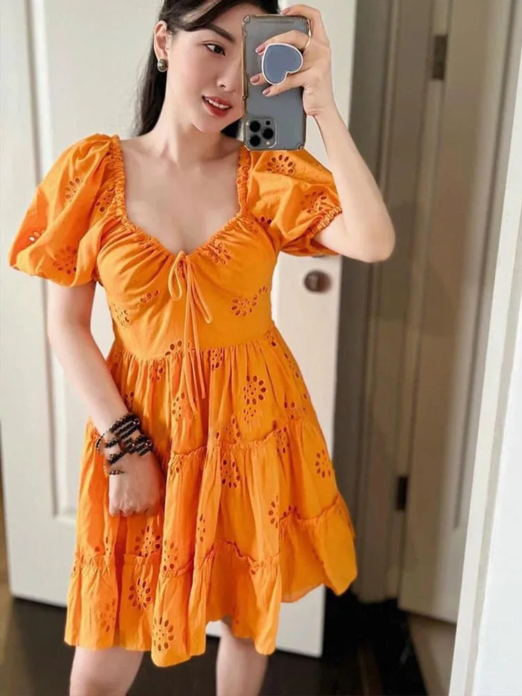 Selena Hollow Out Lace Dress