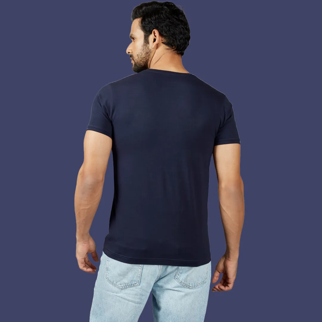Solid with logo mark Navy Blue T-shirt