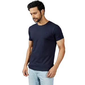 Solid with logo mark Navy Blue T-shirt