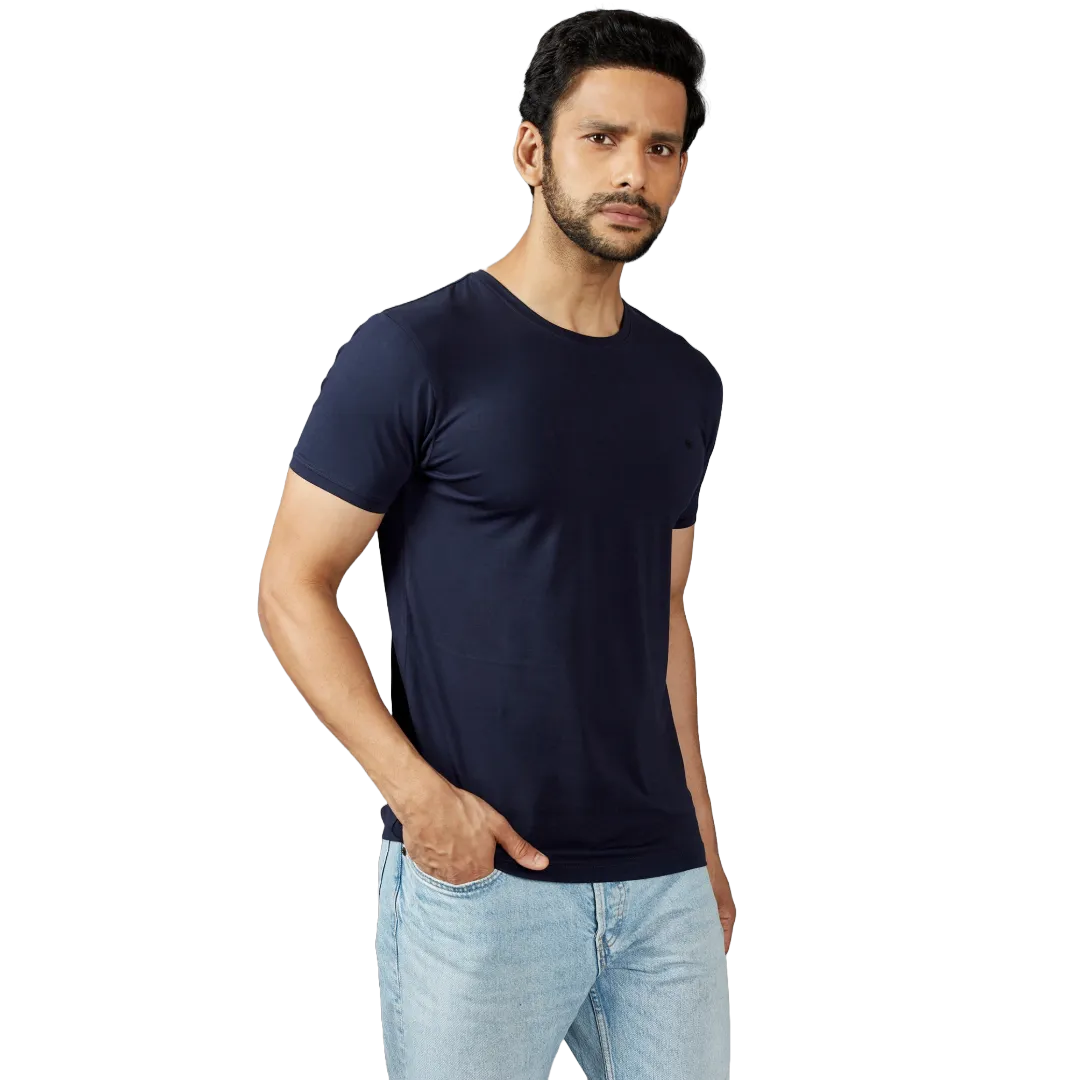 Solid with logo mark Navy Blue T-shirt