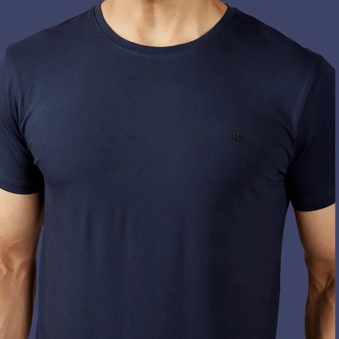 Solid with logo mark Navy Blue T-shirt