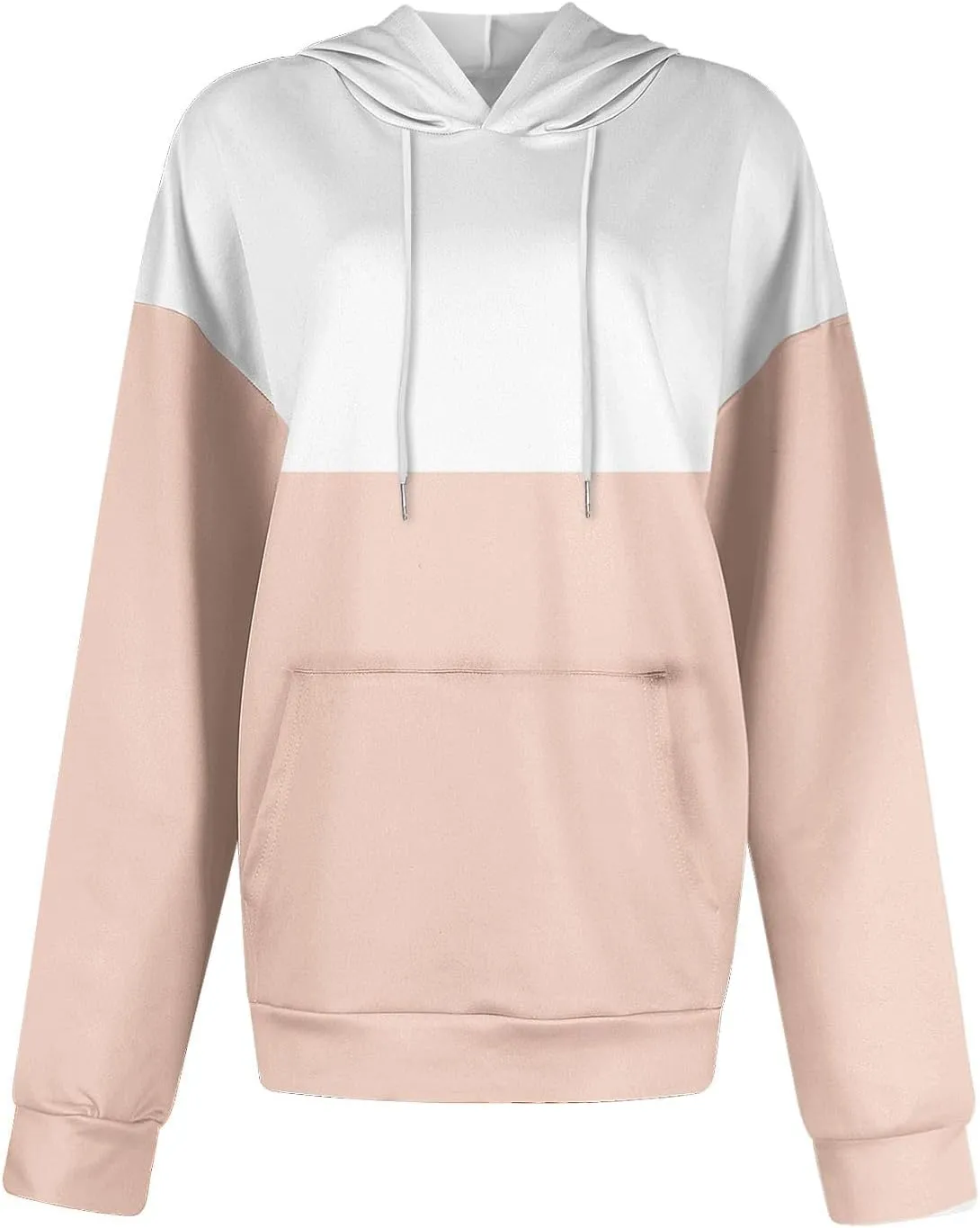 TANGNADE Women's Fall Hoodies Casual Trendy Long Sleeve Sweatshirt Drawstring Hooded Pullover Tops Pocket Workout Blouse