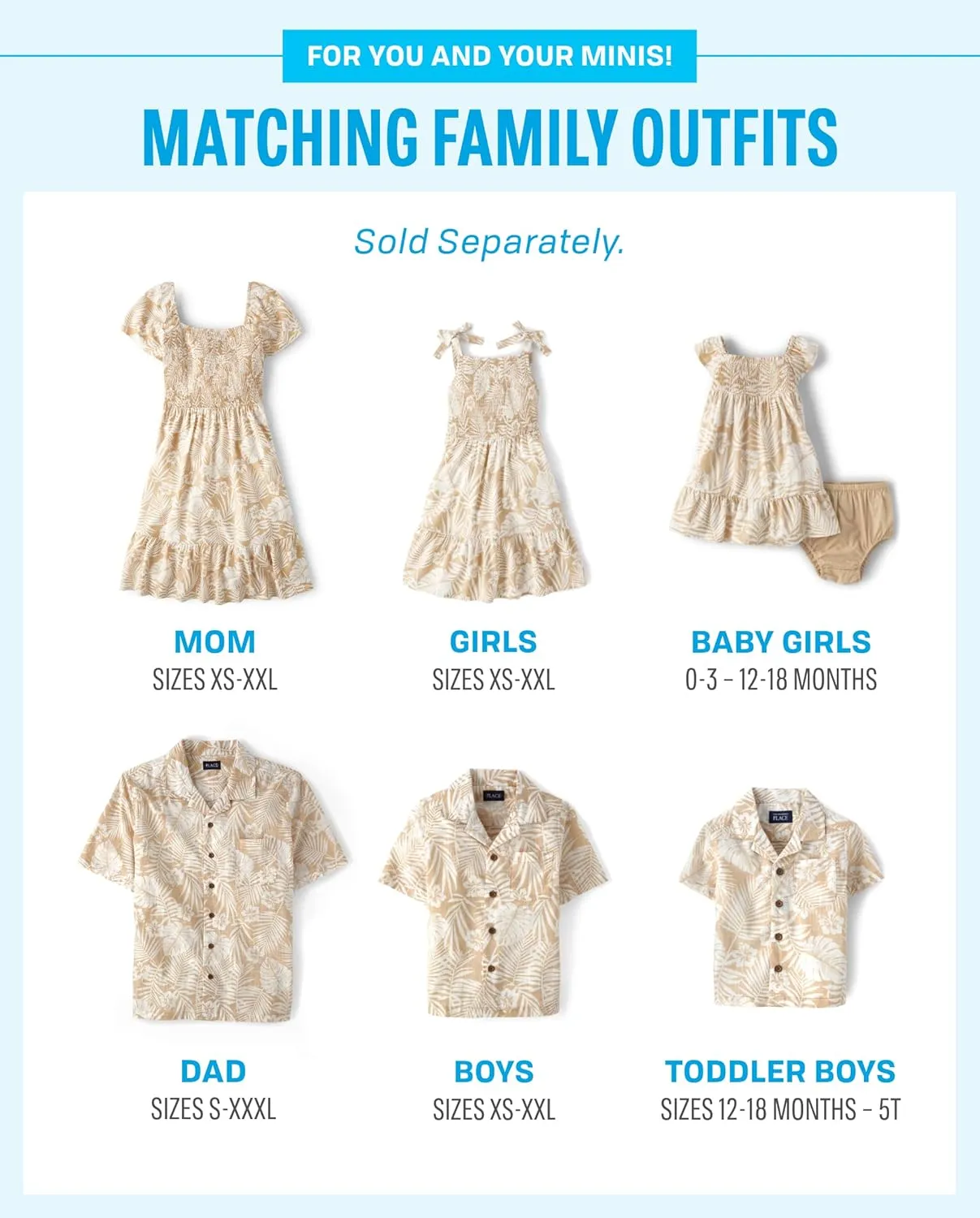 The Children's Place Girls Family Matching Dresses, Mommy and Me Casual Dress