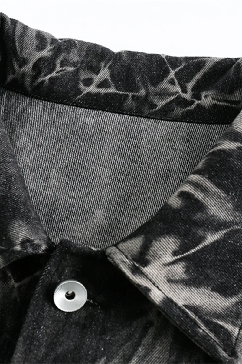 Tie-Dye Denim Loose Jacket