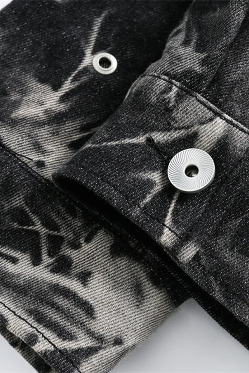 Tie-Dye Denim Loose Jacket
