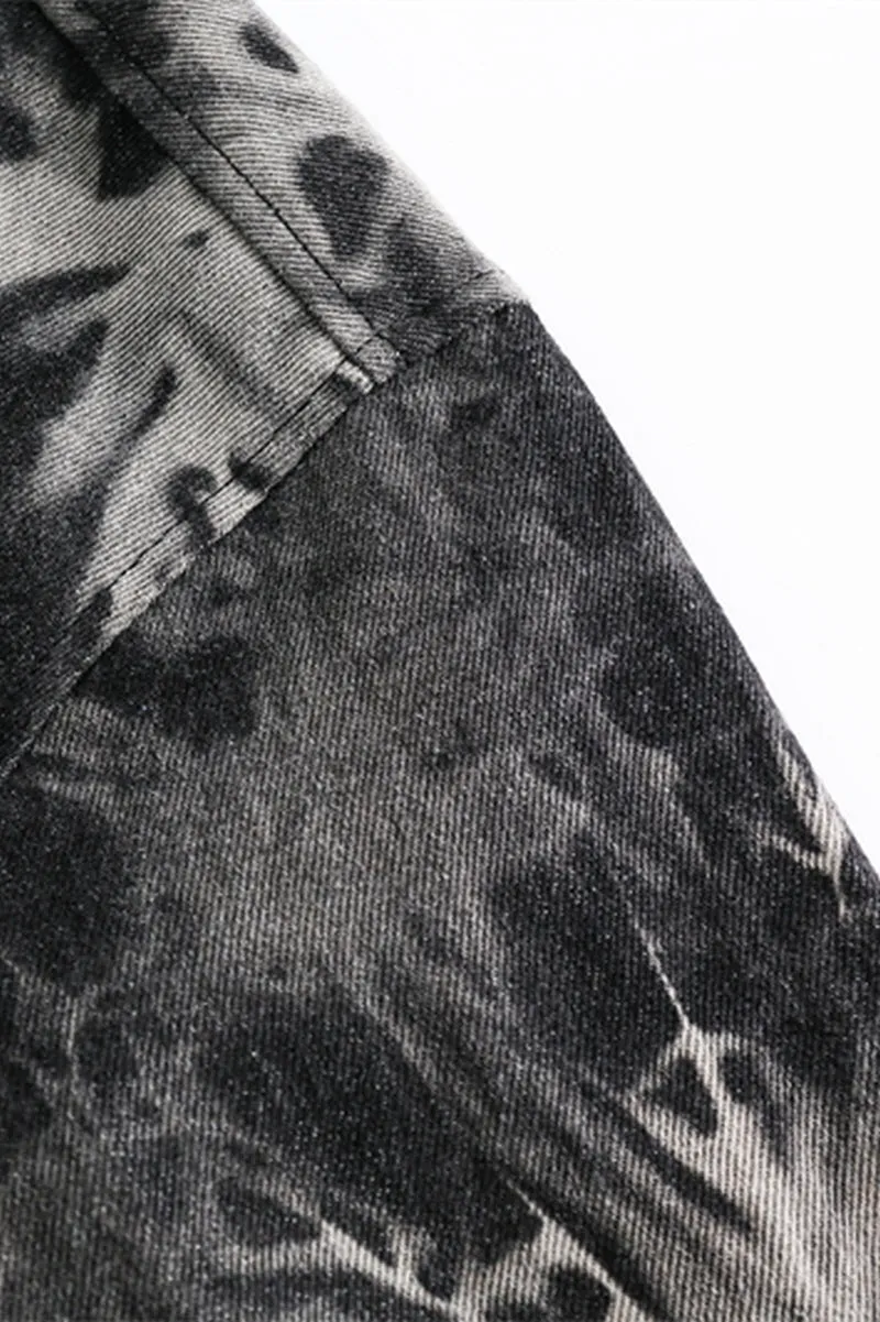 Tie-Dye Denim Loose Jacket