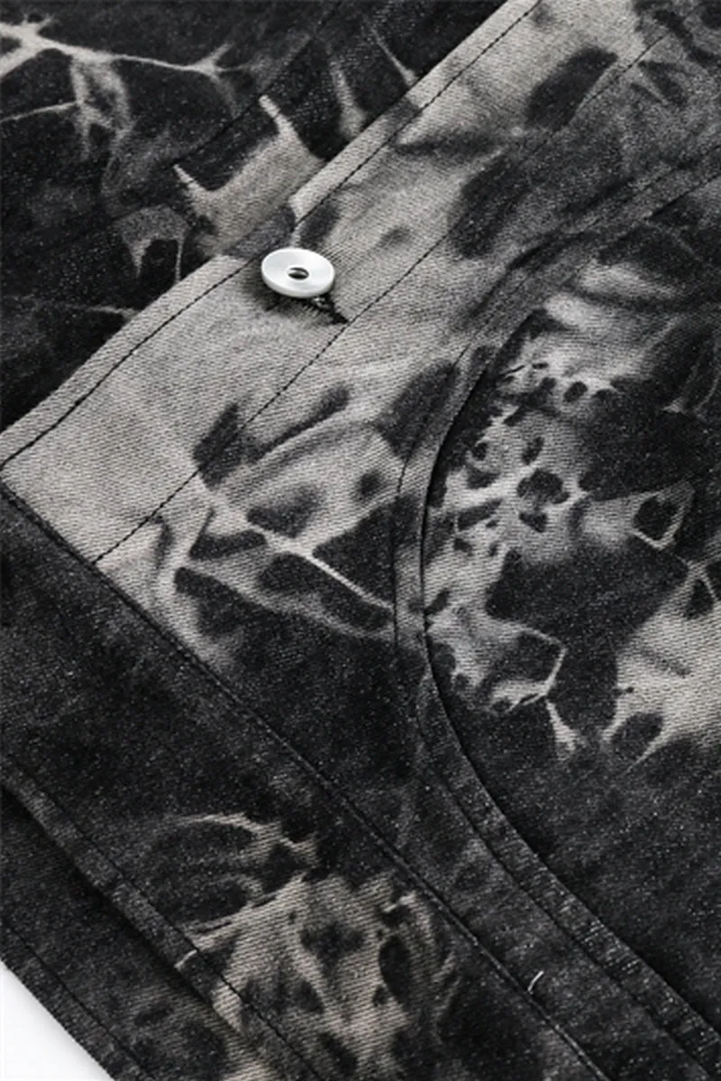 Tie-Dye Denim Loose Jacket
