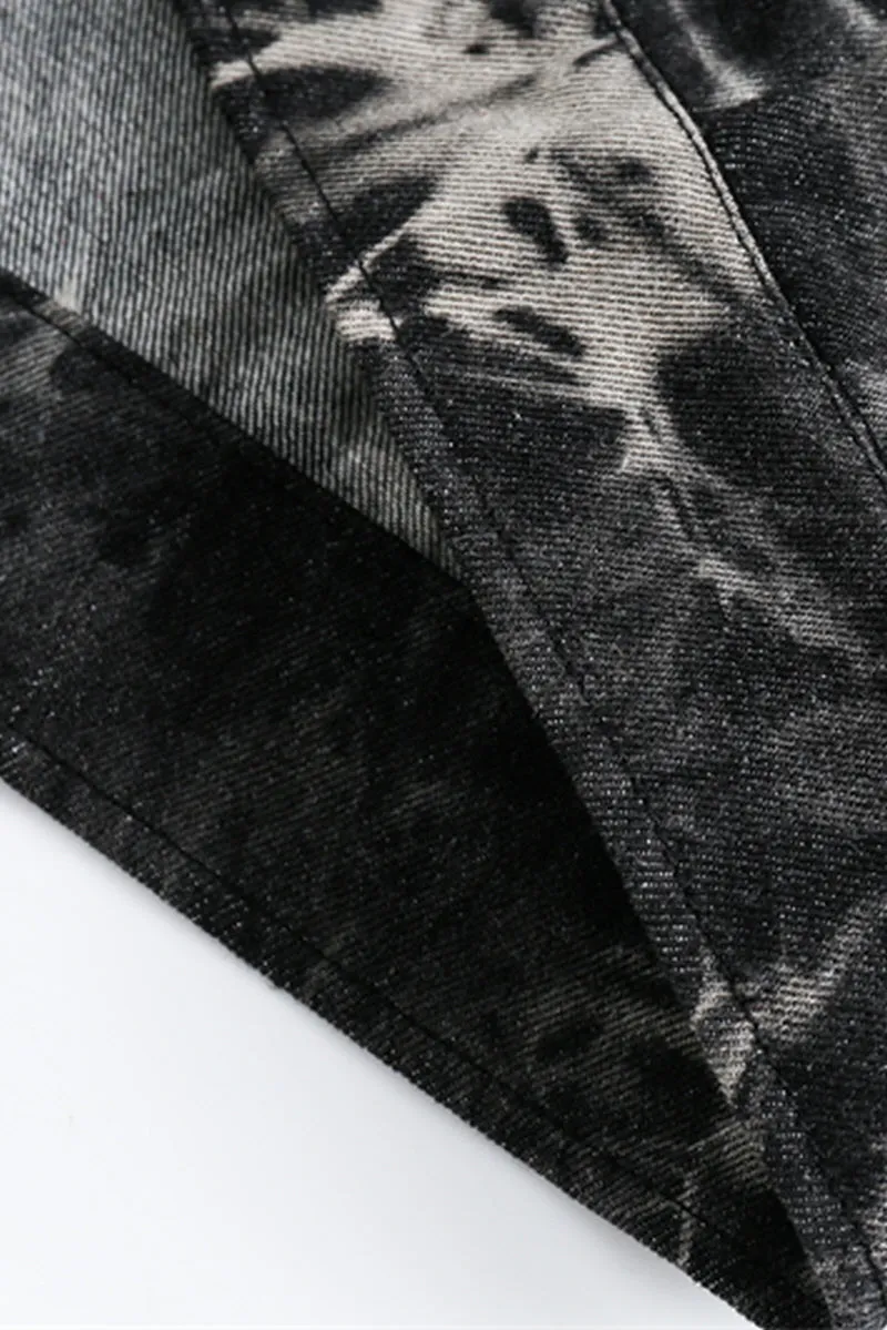Tie-Dye Denim Loose Jacket