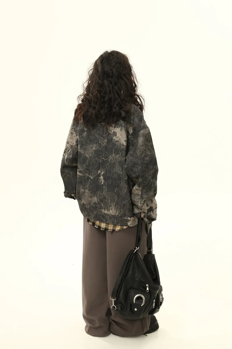 Tie-Dye Denim Loose Jacket