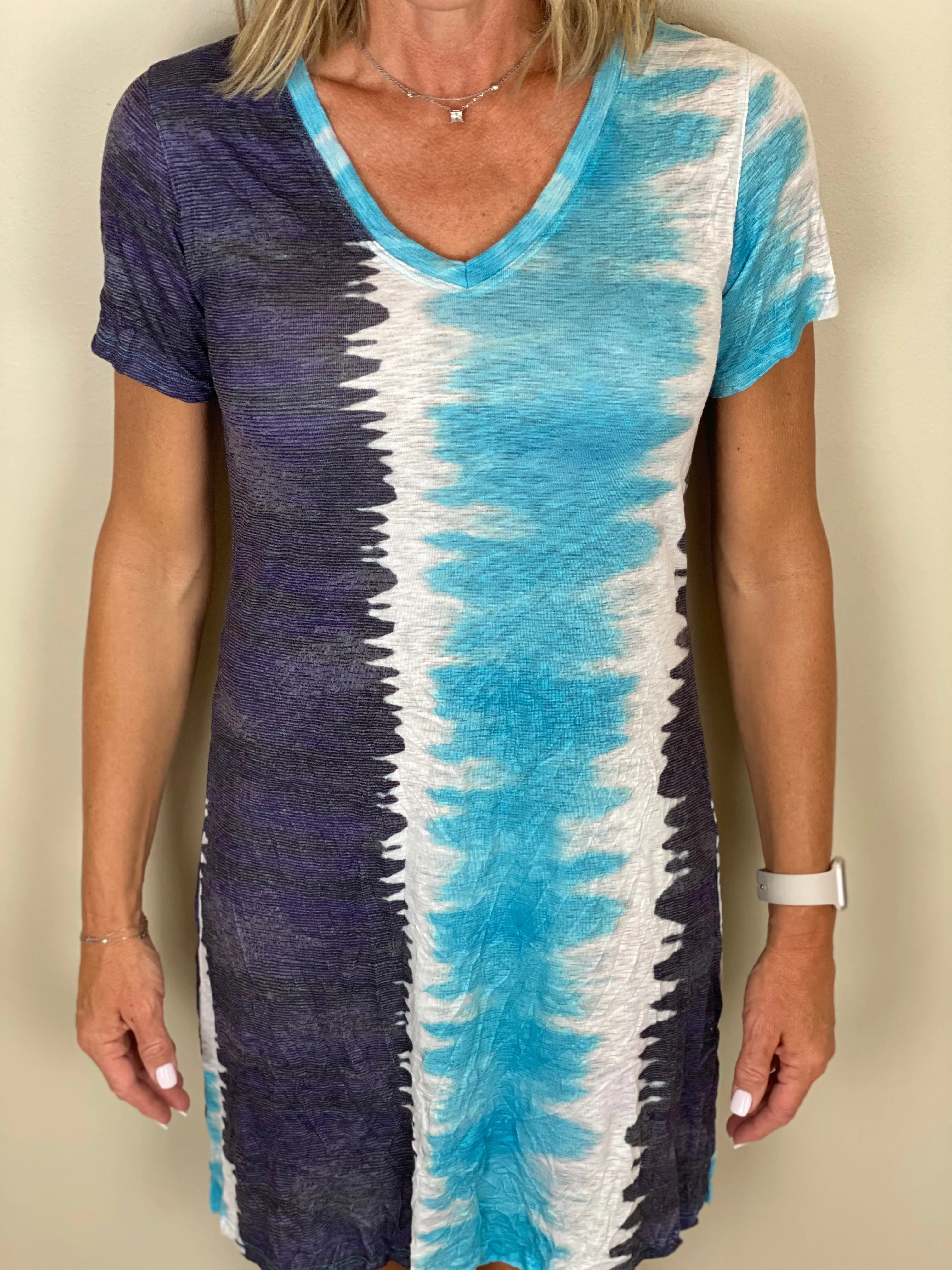 V-Neck Tie Dye Dress