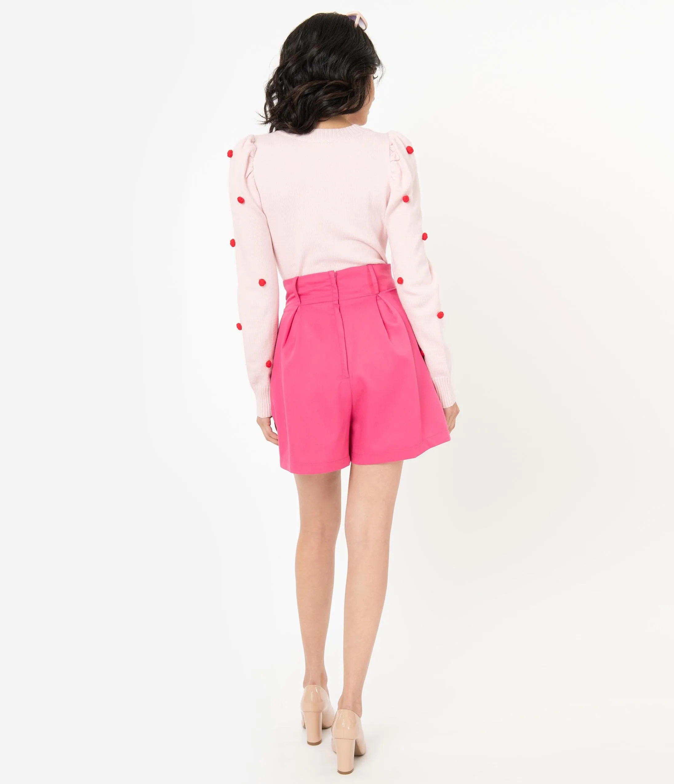 Voodoo Vixen Pink Paris Flare Shorts