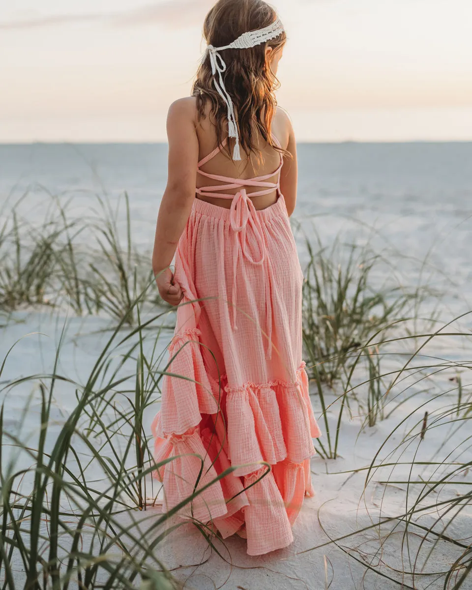 Wendy Dress (vibrant coral muslin)