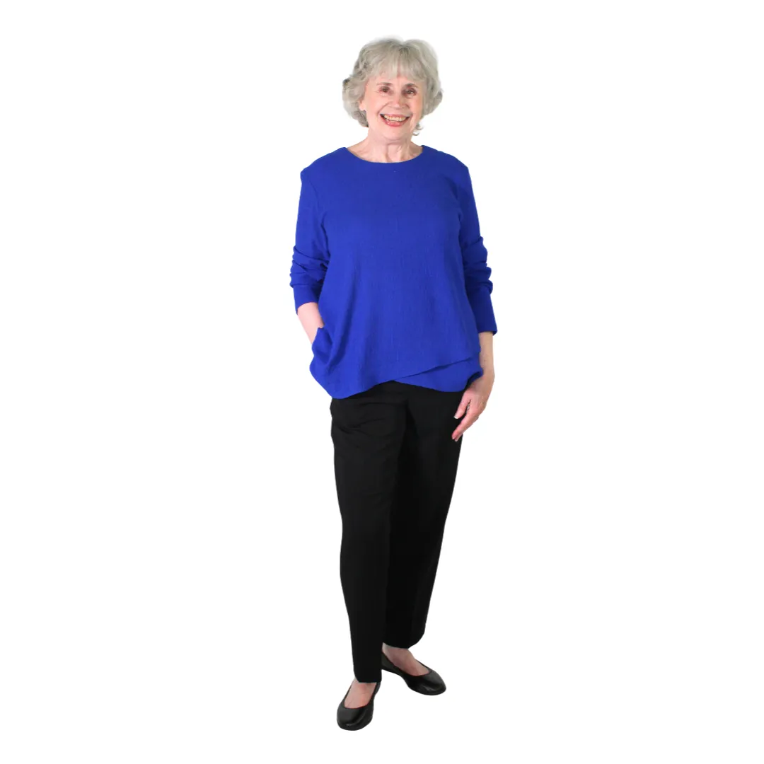 Women's Elastic Waist Petite Pull Up Pants