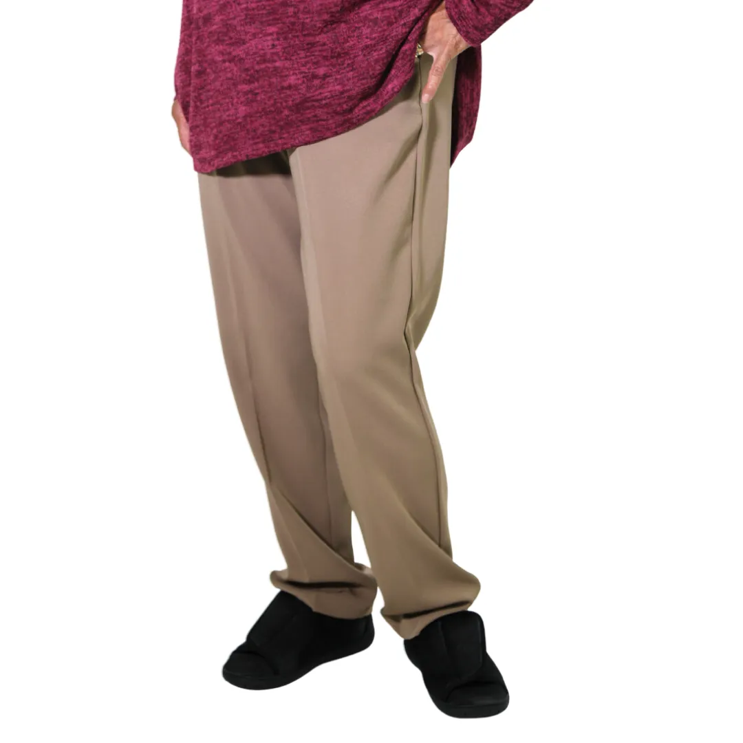 Women's Elastic Waist Petite Pull Up Pants