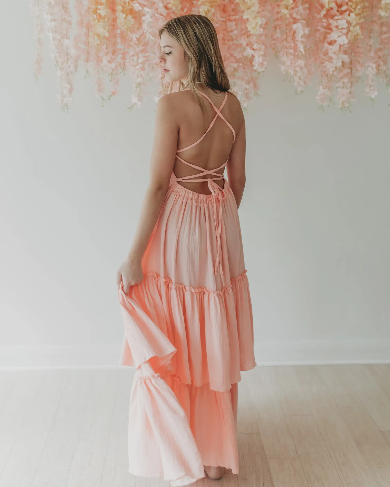 Women's Wendy Dress (vibrant coral muslin)
