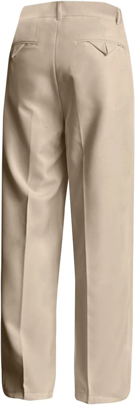 Ymosrh Men's Pants Business Casual Pants Loose Solid Color Pleated Dress Pants Trousers Mens, 32-38