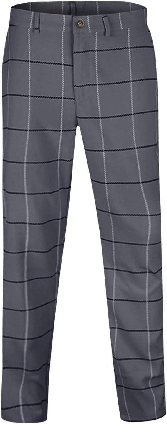 Ymosrh Men's Pants Slim Fit Dress Pants Fashion Skinny Stretch Casual Business Pants Golf, S-3XL