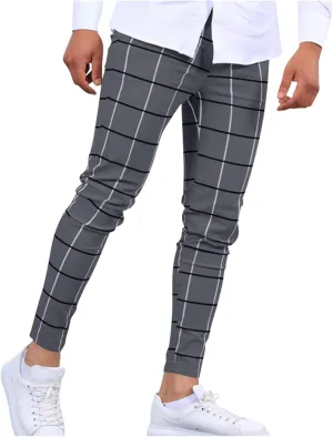 Ymosrh Men's Pants Slim Fit Dress Pants Fashion Skinny Stretch Casual Business Pants Golf, S-3XL